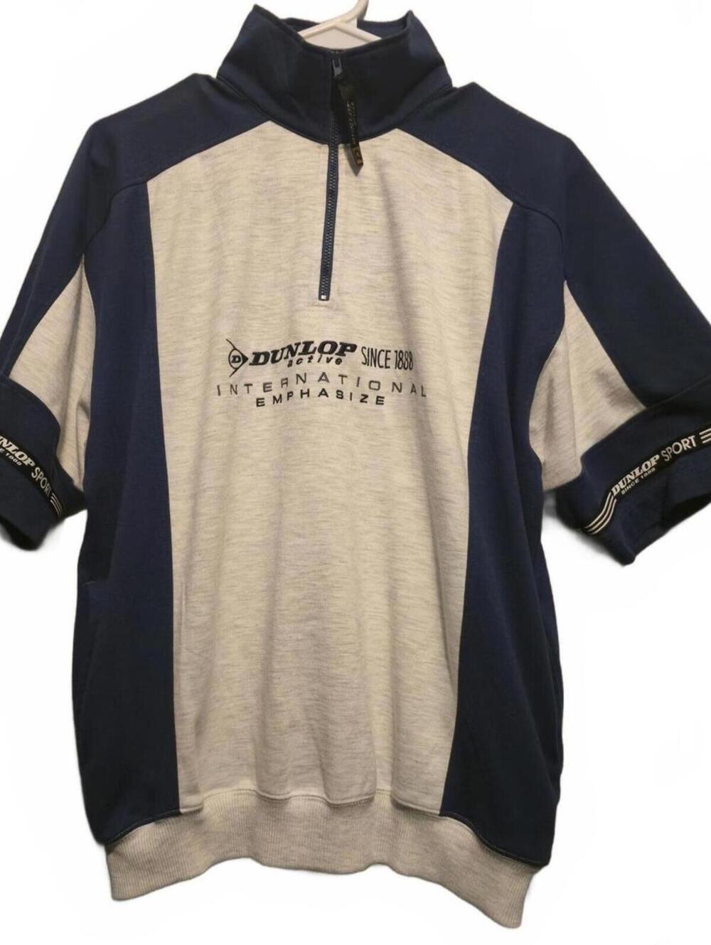 VINTAGE Y2K Dunlop MOTORSPORTS Quarter Zip Pullover Shirt MENS SIZE LARGE